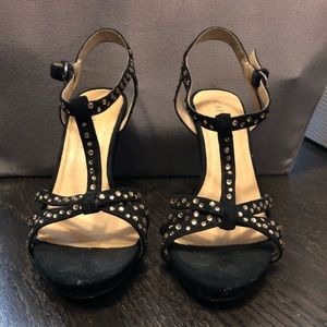 Cafe Noir Black Studded Pumps - Size 37